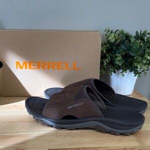 Merrell Mens Huntington LTR Slide Earth Size 11